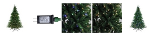 Northlight 7.5' Pre-Lit LED Instant Connect Noble Fir Artificial Christmas Tree - Dual Lights